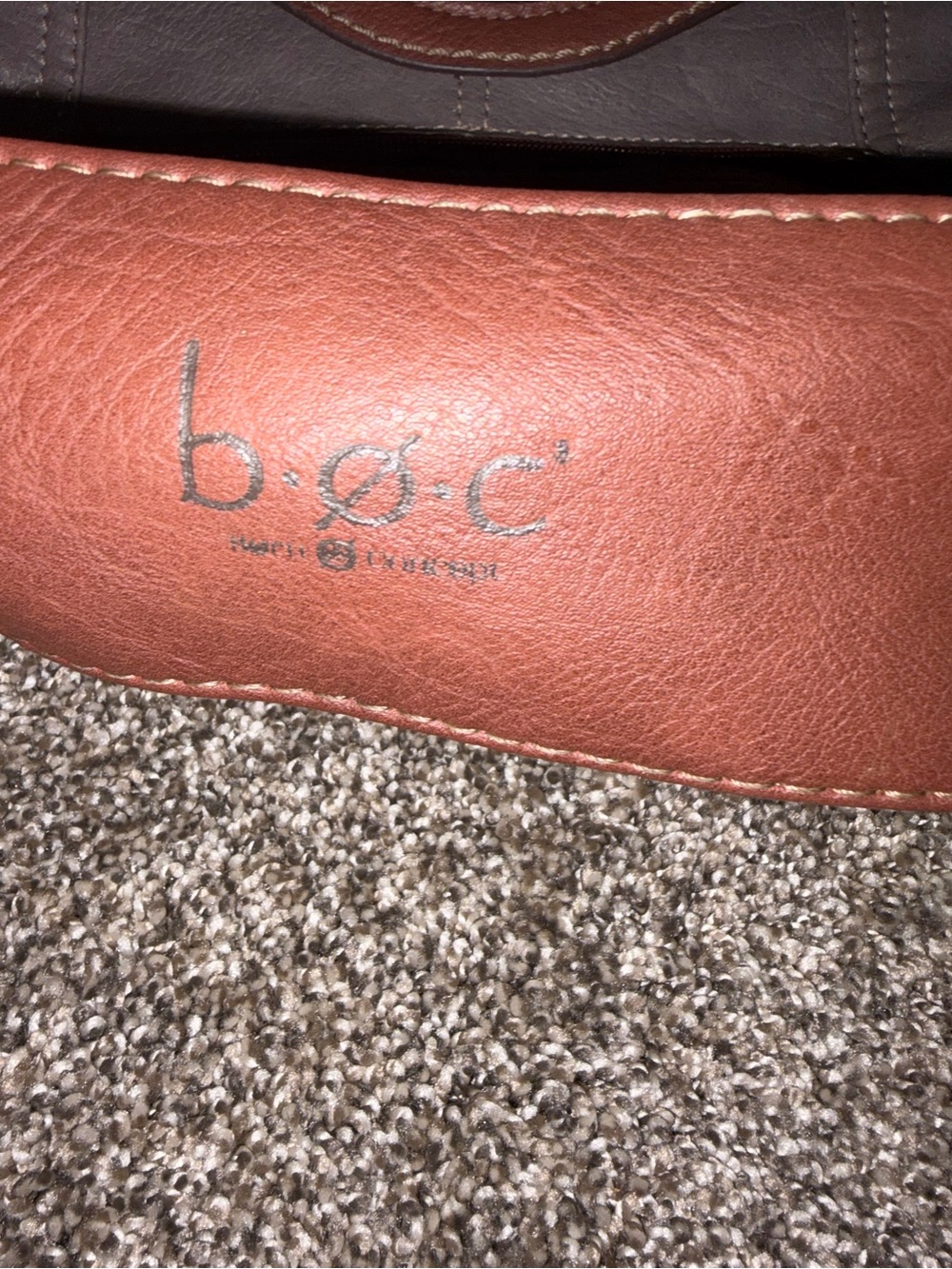 boc Gray and Brown Leather Crossbody Bag with Buckle Accent - Picture 4 of 8
